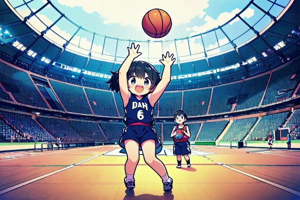 大舞台でフリースロー