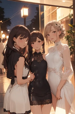 パーティーの少女たち