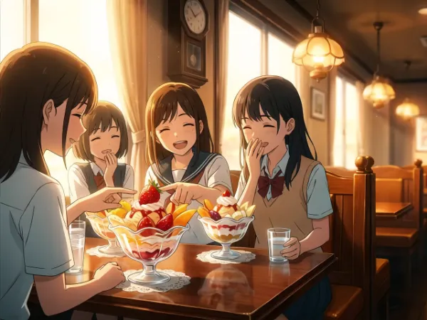 放課後の甘い笑顔