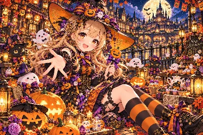 満月の城で魔法のハロウィン