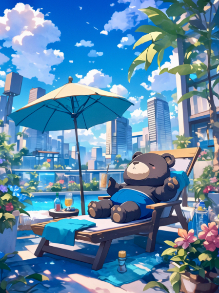 くまさん✖︎プール🐾