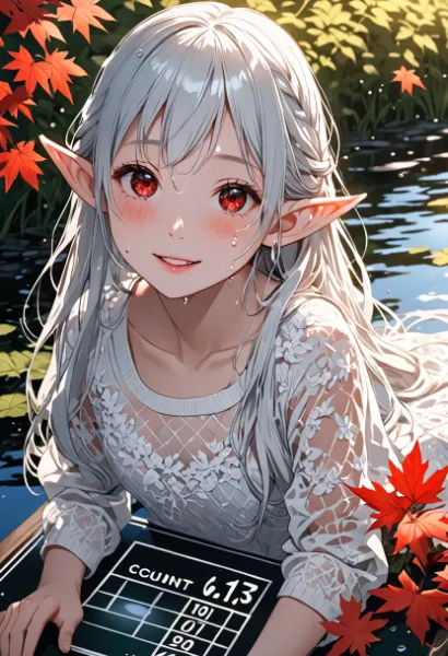 紅葉の池で紡ぐエルフのカウントダウン
