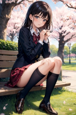 桜とJK