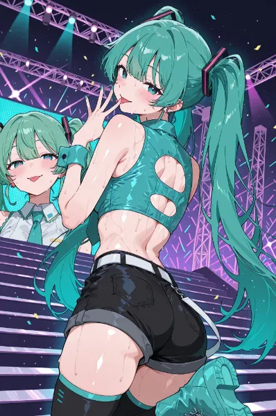 ミクの熱いステージ