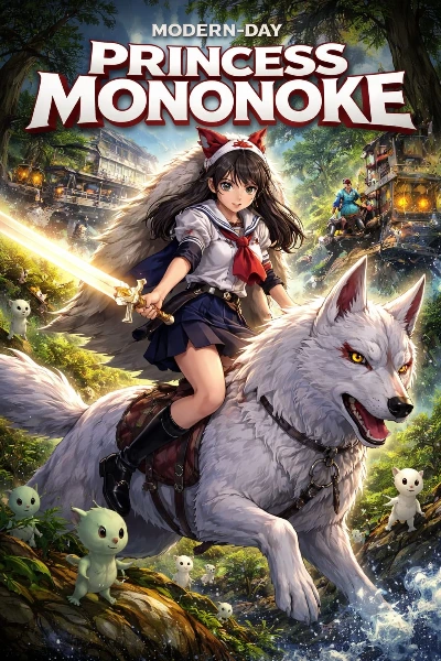 A poster for a modern-day Princess Mononoke.
