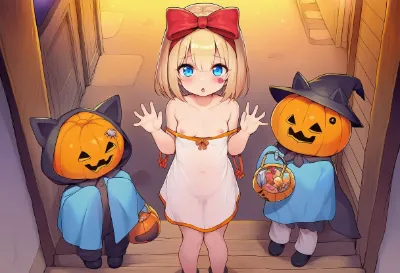 おかしくれなかったからセクシーな恰好でいたずらしちゃうよ