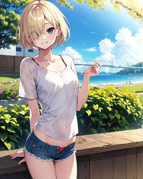 金髪美女と
