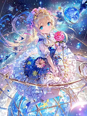 星の天球で微笑む花の少女