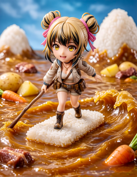 〜第2層：カレールー大河〜を渡る　巴ちゃん