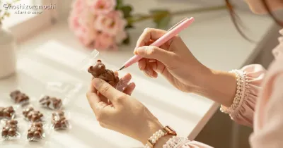 手作りくまチョコ、可愛すぎる✨