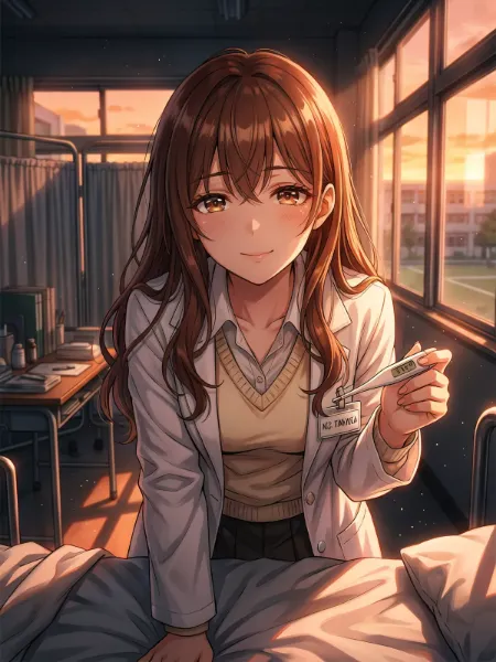 夕暮れの優しい保健室
