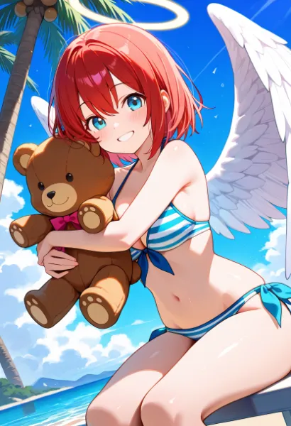 テディベアを抱いてワープしてきました