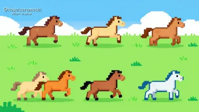 レトロゲームの駿馬冒険