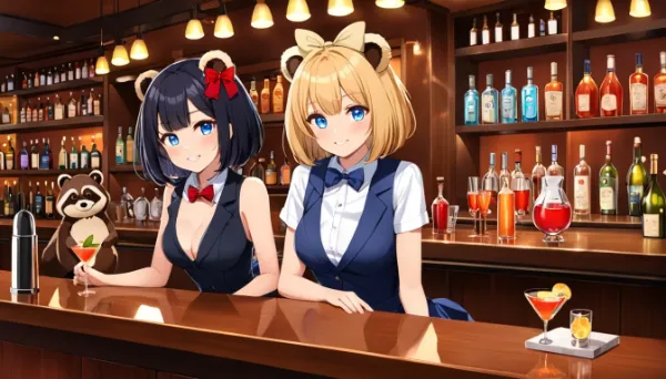 うちマスターが狸なのでバーテンダーも狸耳ですよ