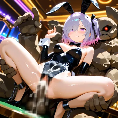 バニー服姿の女の子達がゴーレム系のモンスターに・・・2