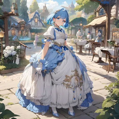 かわいい青髪さん