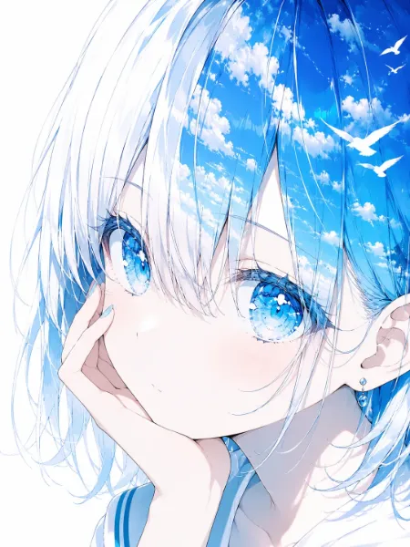 空は、髪の中に。