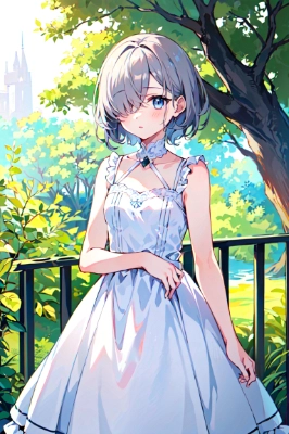 白いドレス少女