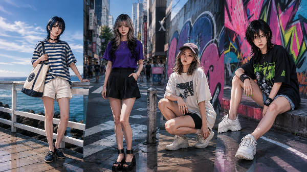 クール属性Tシャツ（あおい、レージュ、クール、ウルフ）