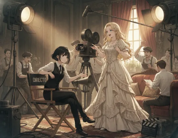 黒髪＆ブロンド・映画撮影