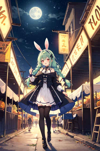 うさ耳の少女はハロウィンへとでかけます