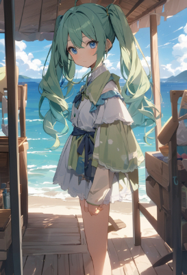 海辺の少女