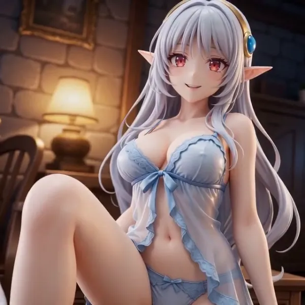 🔉動画(音あり)◆フィギュア風 アメリア・ローズクォーツ ベビードール