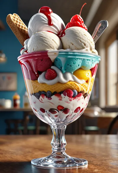 虹色のアイスクリームの甘い冒険