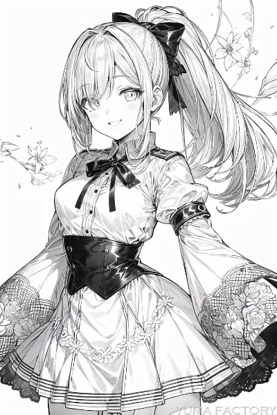 早乙女由真・モノクロ