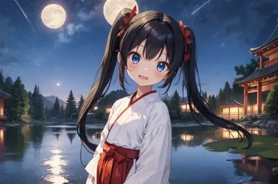 二つの月と謎の少女