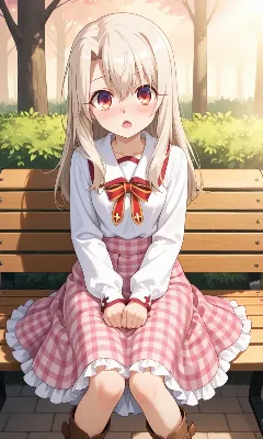 待ち合わせをするイリヤちゃん