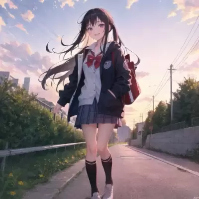 夕焼けの帰り道