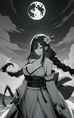 月下の剣士