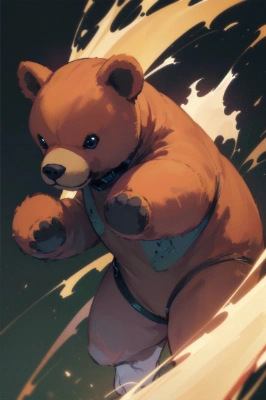 戦うteddy bear