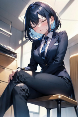 お疲れスーツ女子