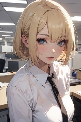 金髪ボブ子　OL