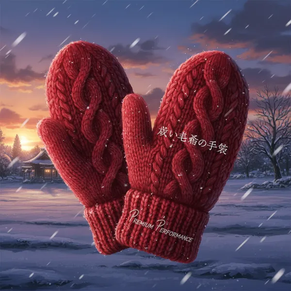 冬の夕暮れ、赤い手袋の約束