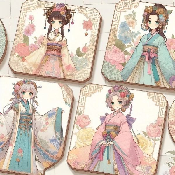 中華風少女たちのコースター