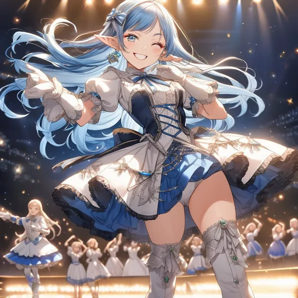 青い妖精の輝くステージデビュー