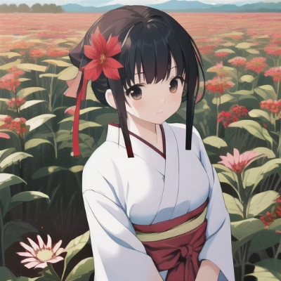 赤いお花畑