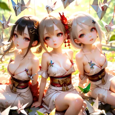 惑わせる折り鶴