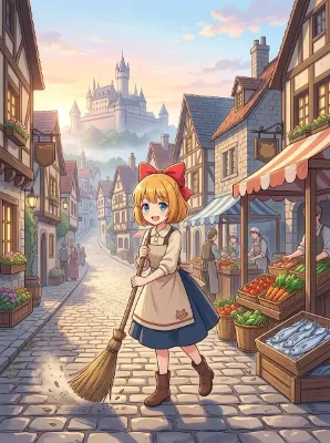 朝市の準備