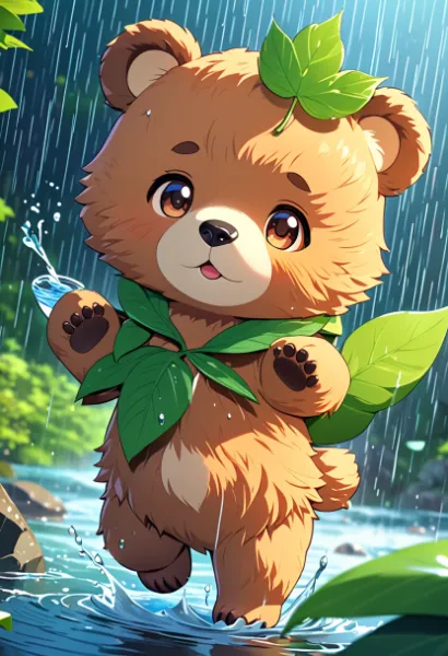 雨ふりクマの子