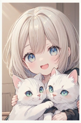 「ネコちゃんだぁ！」