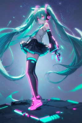 初音ミク発光