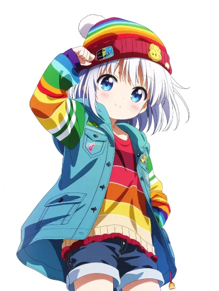 虹色の帽子をかぶった少女の冒険