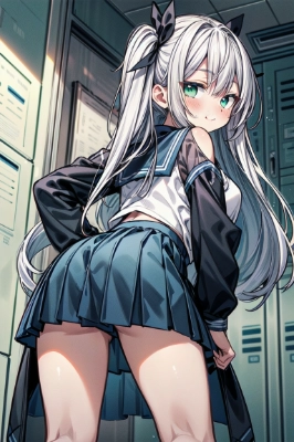 更衣室の中で