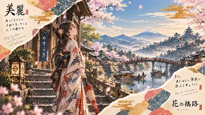 花の橋路で待つ、春の約束