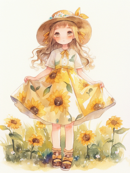 向日葵のスカート。