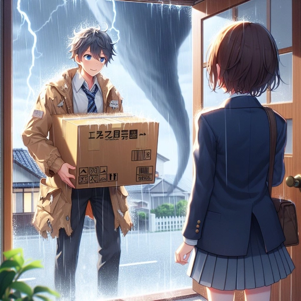 お届け物でーす！